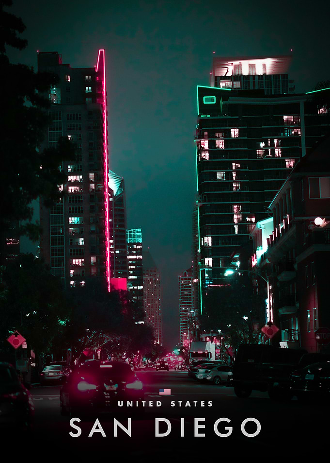 San Diego Cityscape at Night