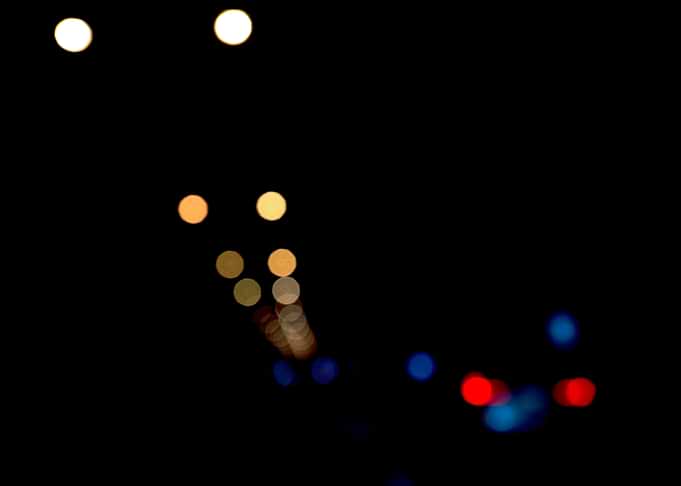 Blurred City Lights at Night