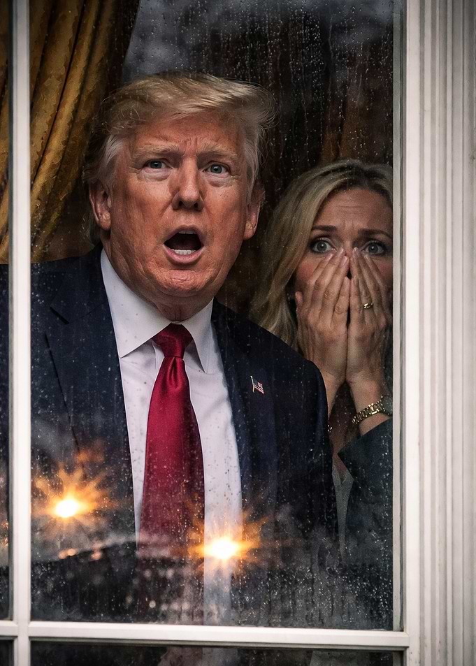 Behind the glass