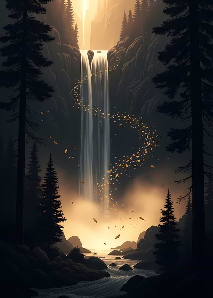 Waterfall in Forest