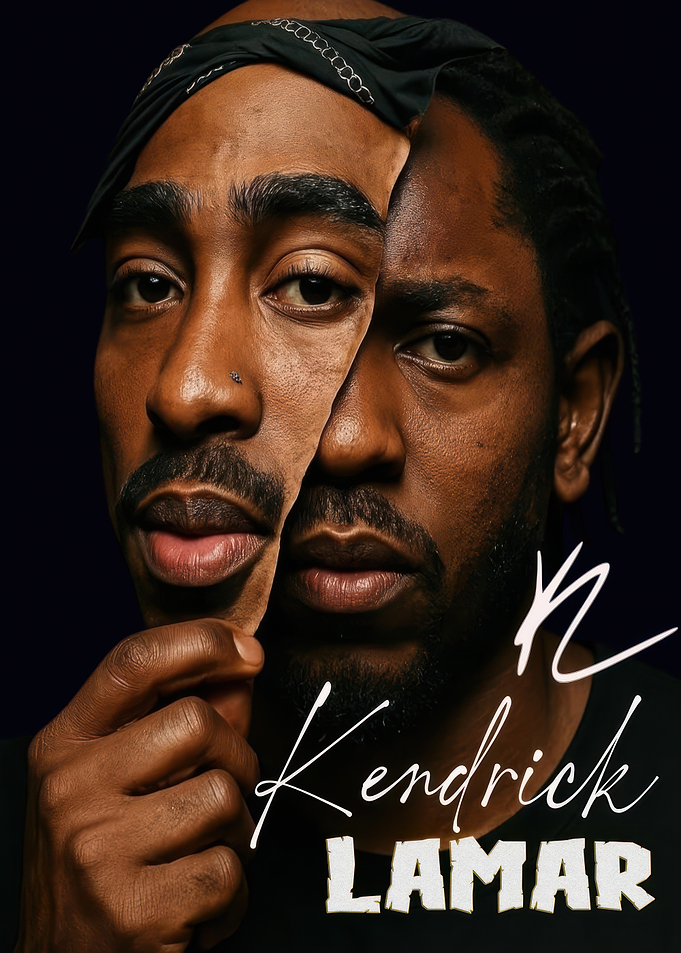 Kendrick Lamar and Tupac Shakur Portrait