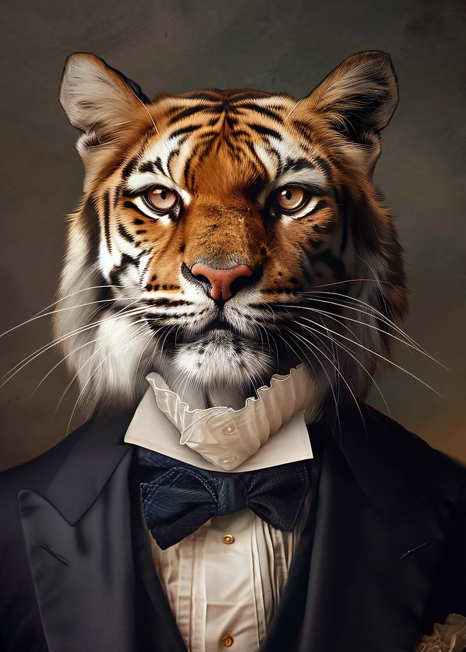Tiger in Tuxedo Portrait
