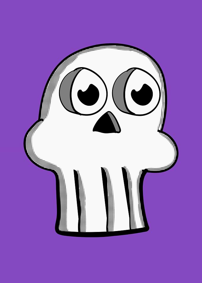 Cartoon Skull with Big Eyes