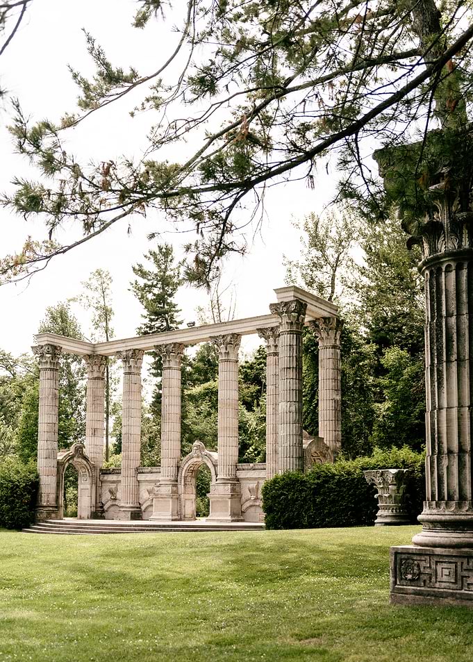 Ancient Ruins in a Green Landscape