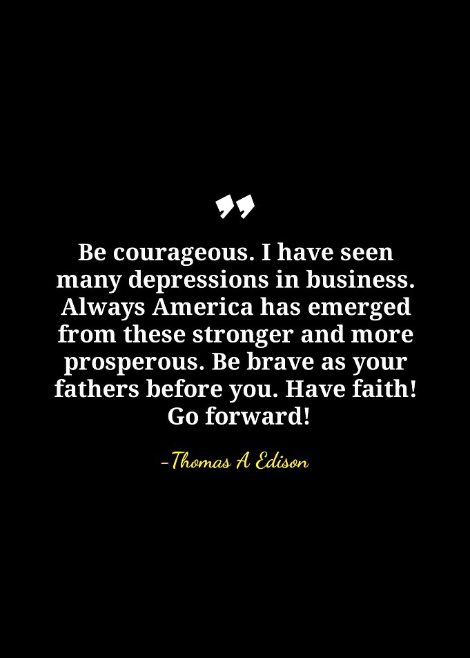 Thomas Edison Inspirational Quote Poster
