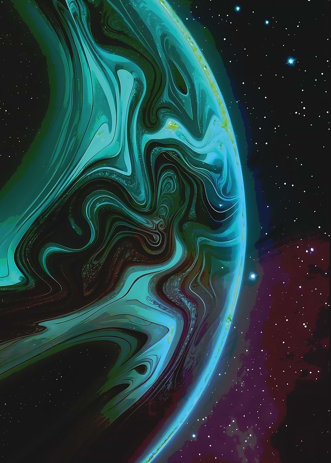 Abstract Planet in Space