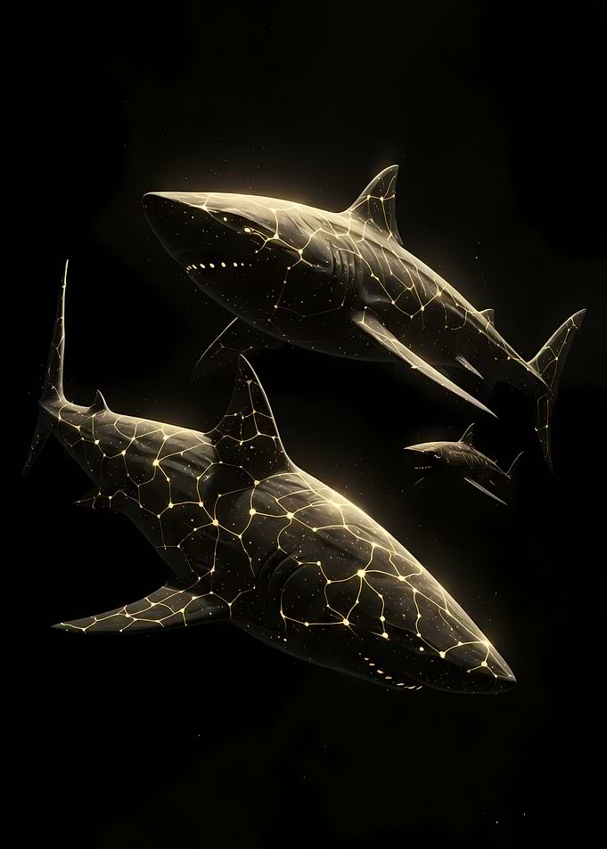 Glowing Sharks in the Dark