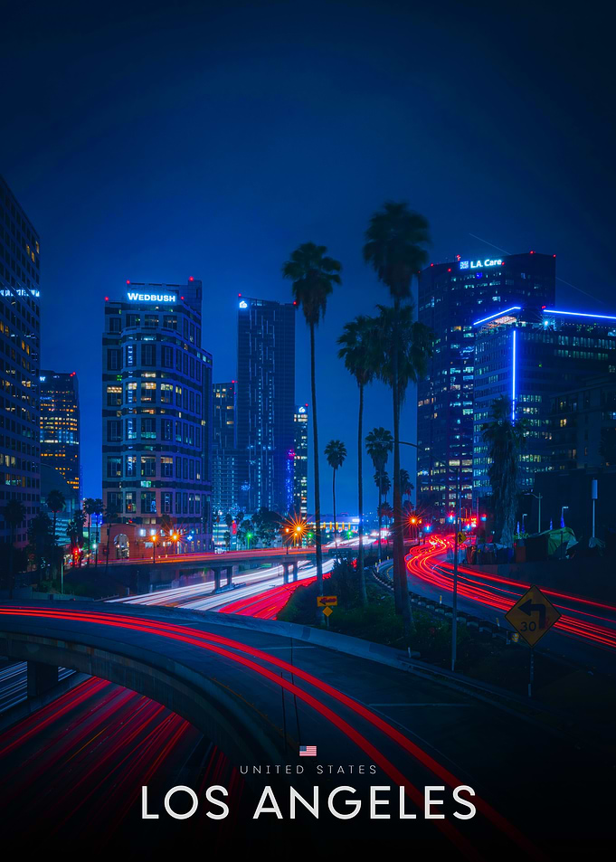 Los Angeles Cityscape at Night