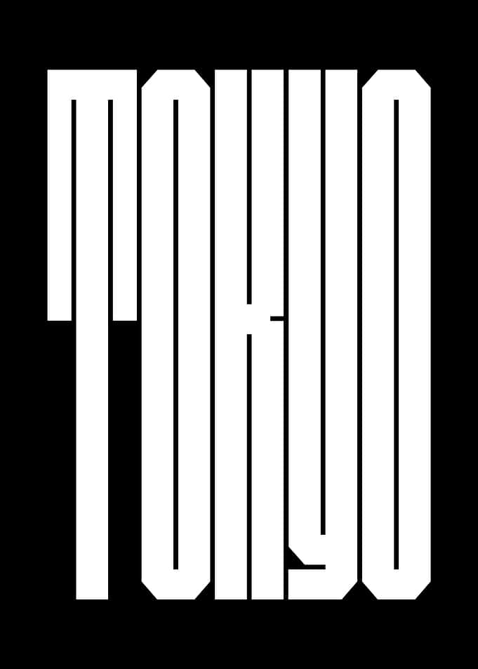 Tokyo Typography Black and White