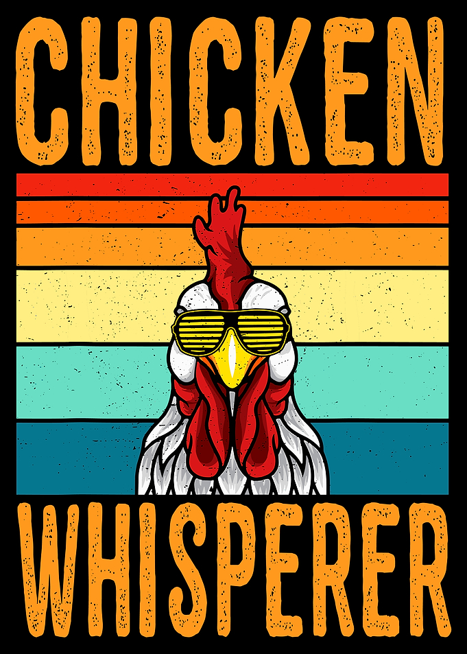 Cool Chicken Poster, Retro Farm Animal Wall Art, Funny Chicken Illustration Print