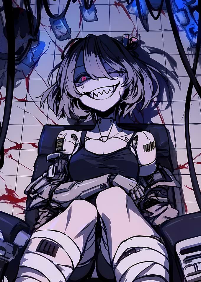 Cyberpunk Girl with Robotic Limbs