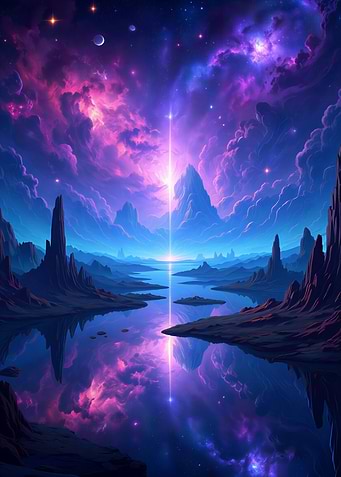 Cosmic Landscape with Reflections