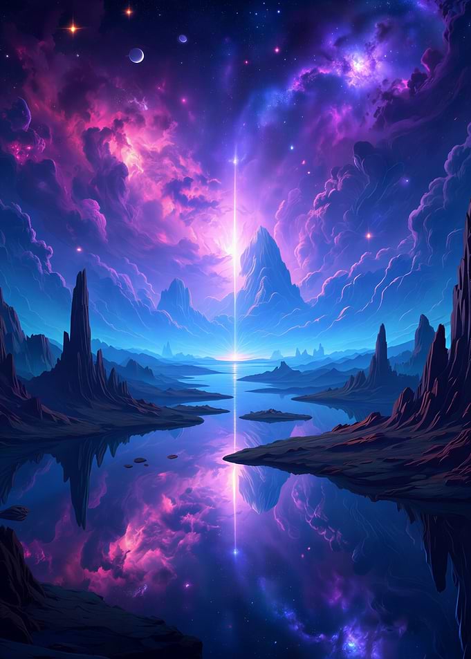 Cosmic Landscape with Reflections