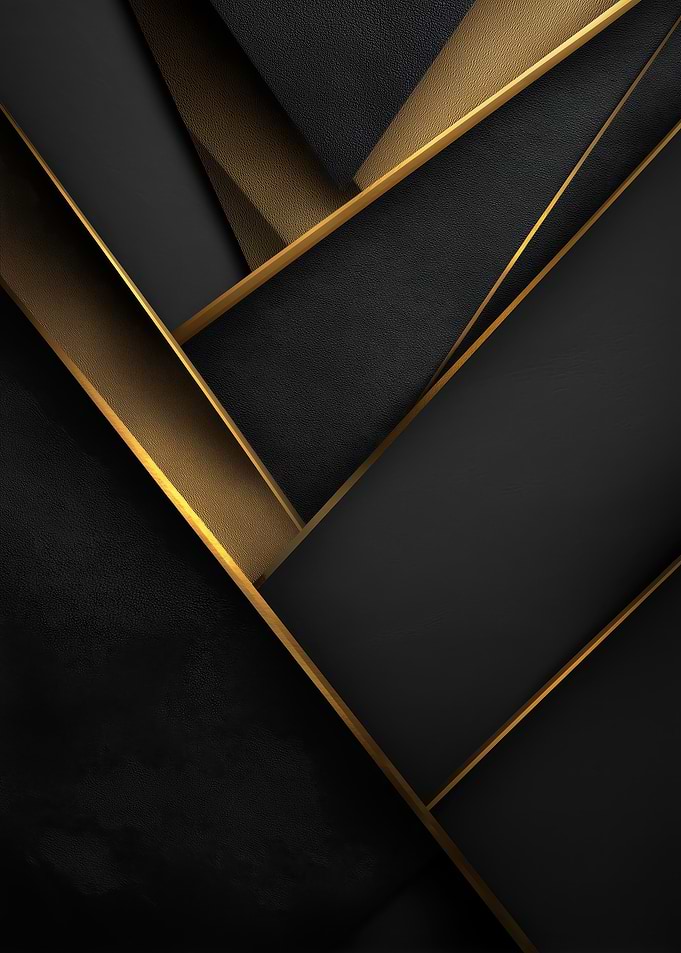 Abstract Black and Gold Geometric Design