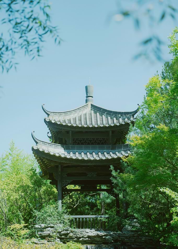 Japan - Asian Pagoda in Lush Greenery