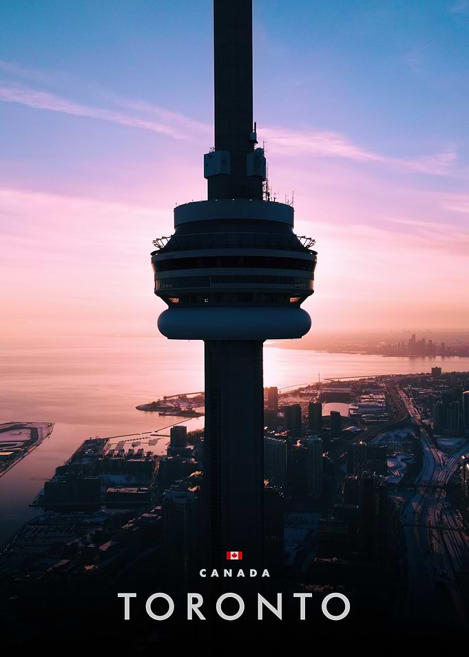 Toronto CN Tower at Sunset