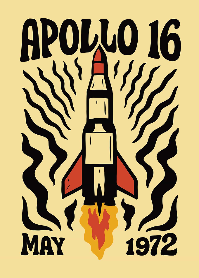Apollo 16 Mission Poster Art
