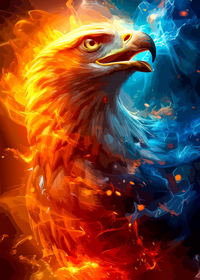 Fiery Eagle Digital Art