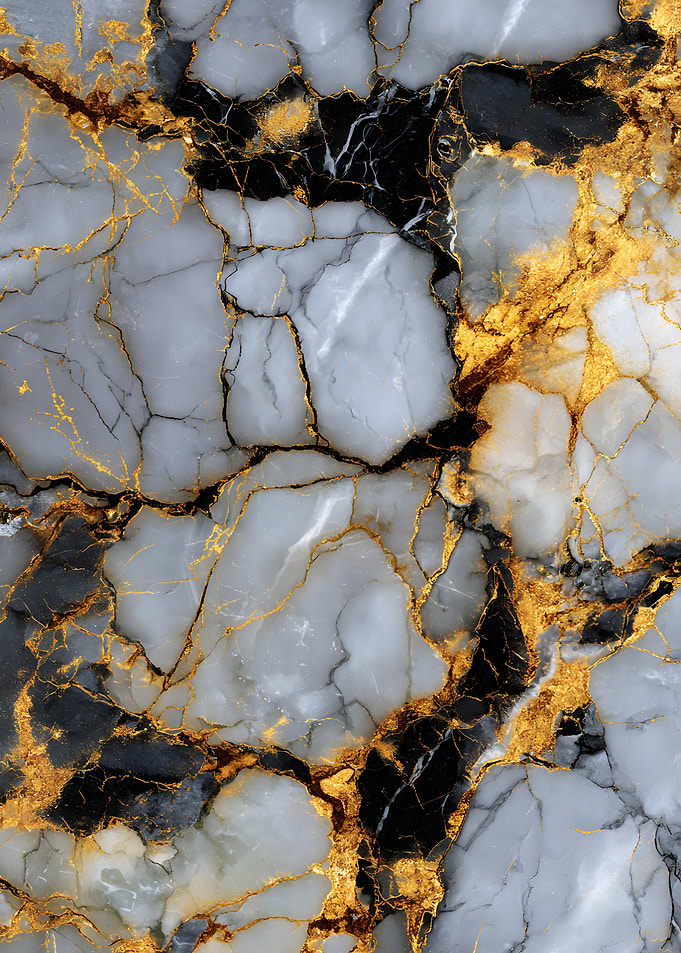 Abstract Marble with Gold Veins