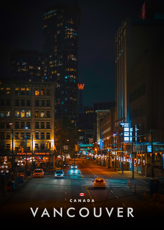 Vancouver Cityscape at Night