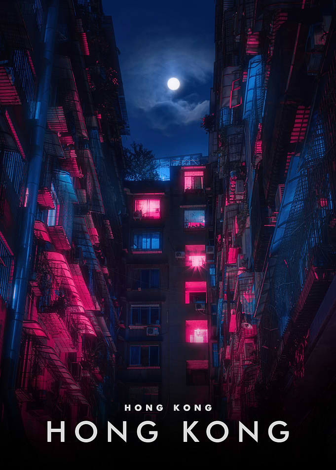 Hong Kong cityscape at night