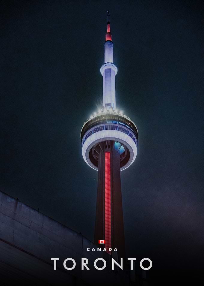 Toronto CN Tower at Night