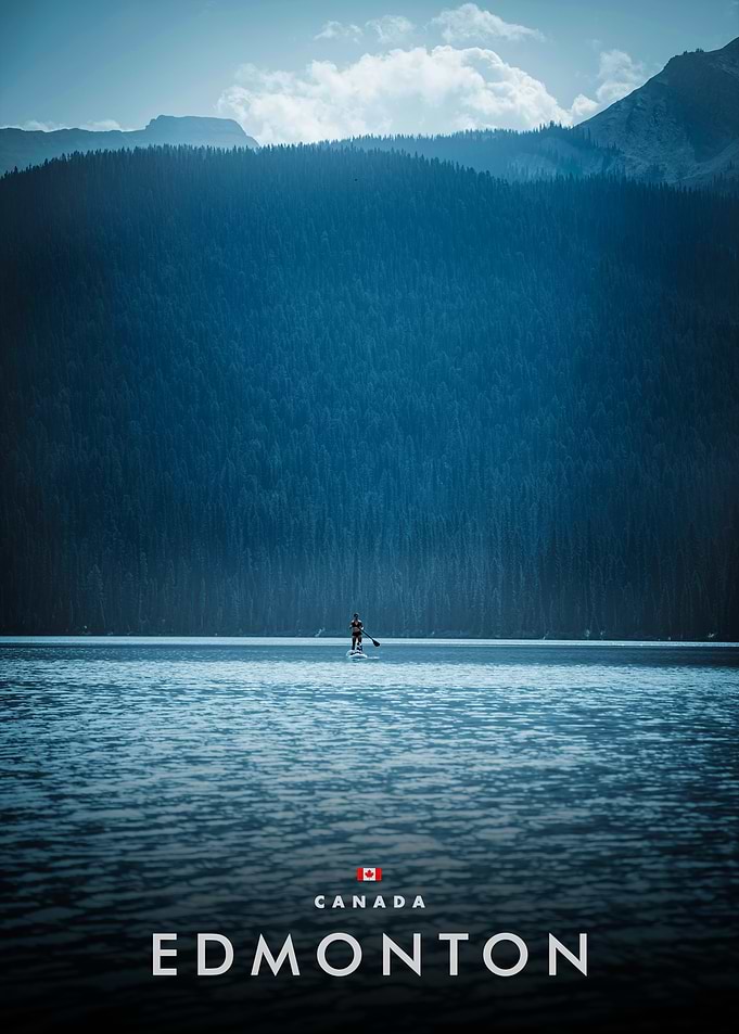 Edmonton Canada Paddleboarding Landscape