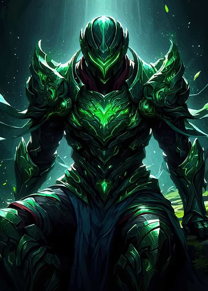 Emerald Knight in Forest