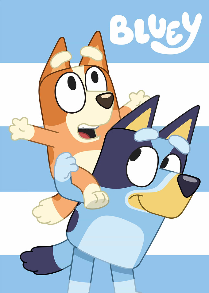 Bluey and Bingo Piggyback Ride