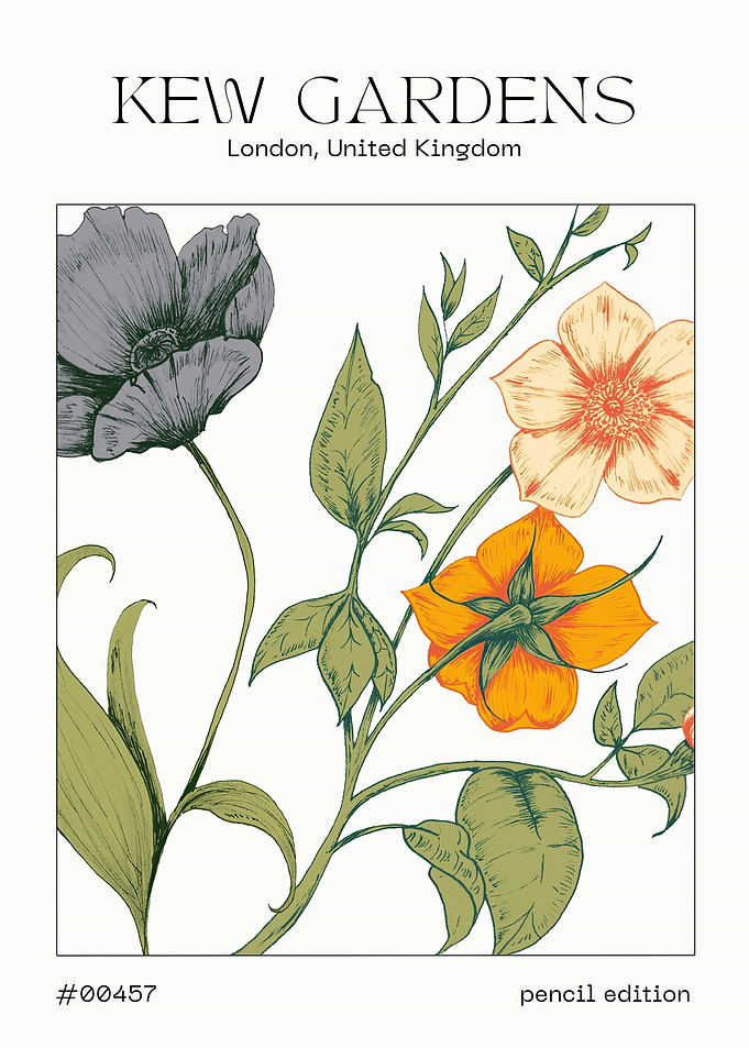 Kew Gardens Floral Illustration