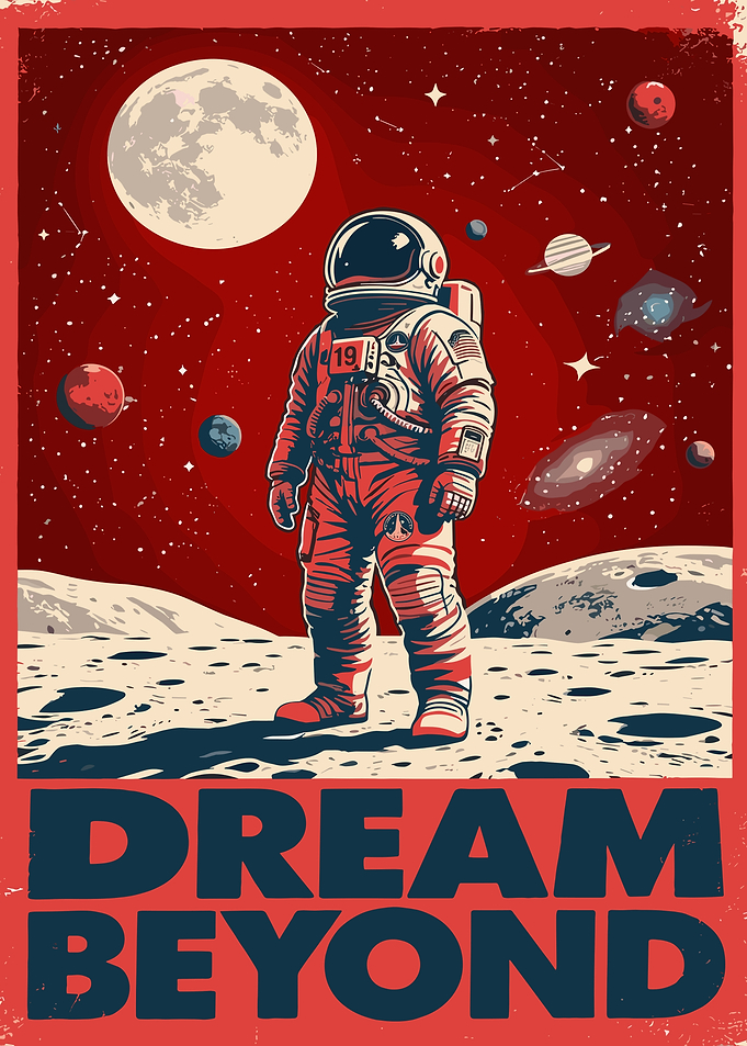 Dream Beyond Vintage Astronaut Explorer