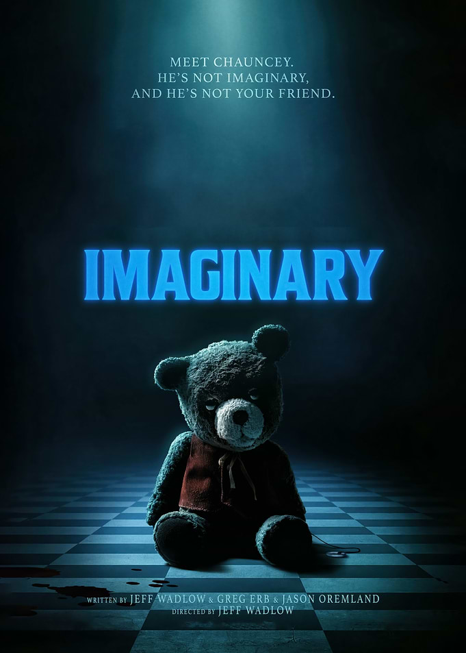 Imaginary Movie Poster with Teddy Bear