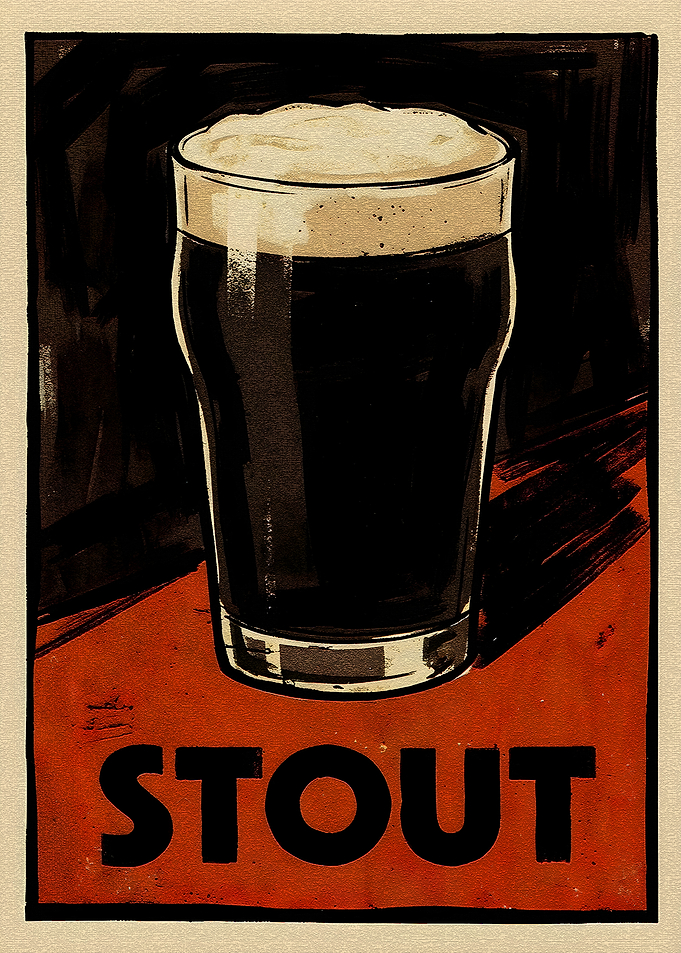 Stout Beer retro