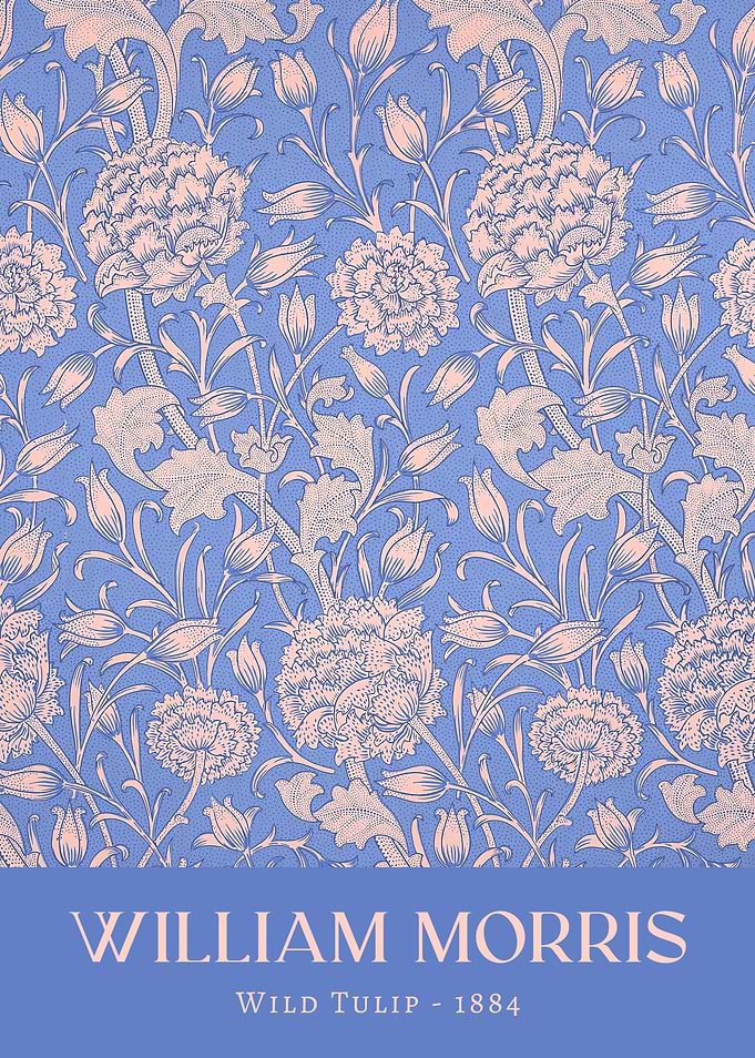 William Morris Wild Tulip Lavender - 1884