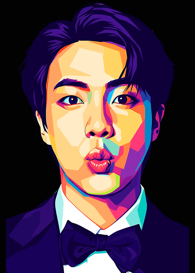 Jin of BTS Pop Art Portrait