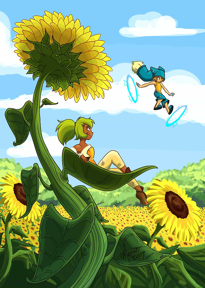 Wakfu: Yugo and Amalia in Sunflower Field