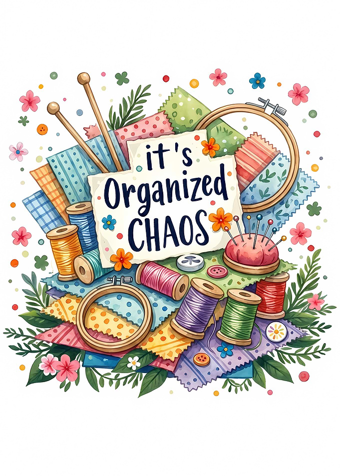 It's Organized Chaos Sewing Illustration