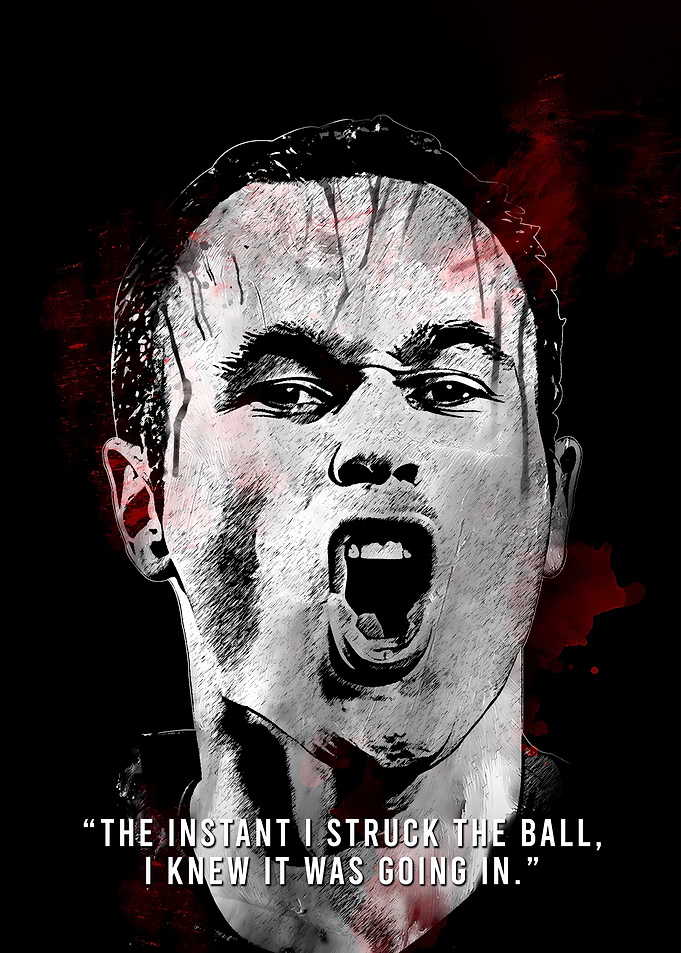 Andrés Iniesta Portrait with Quote