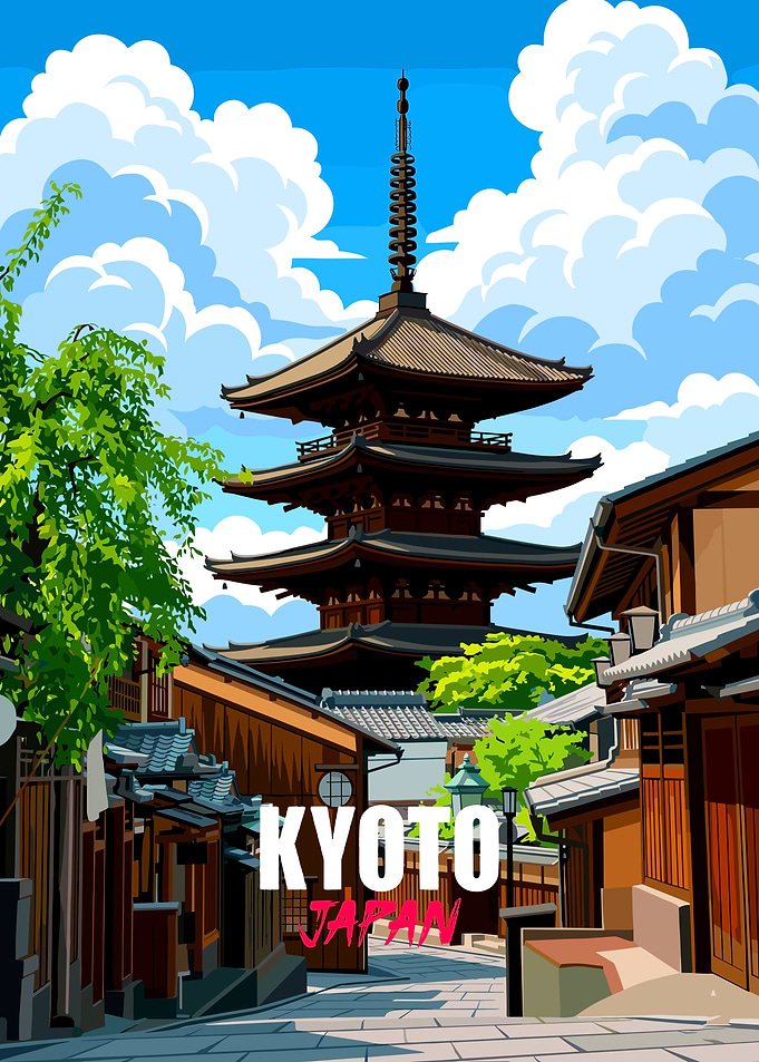 Kyoto Japan Travel Poster