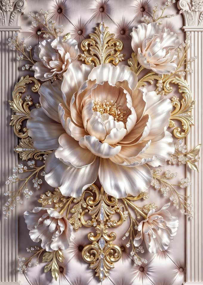 Floral Elegance with Golden Accents
