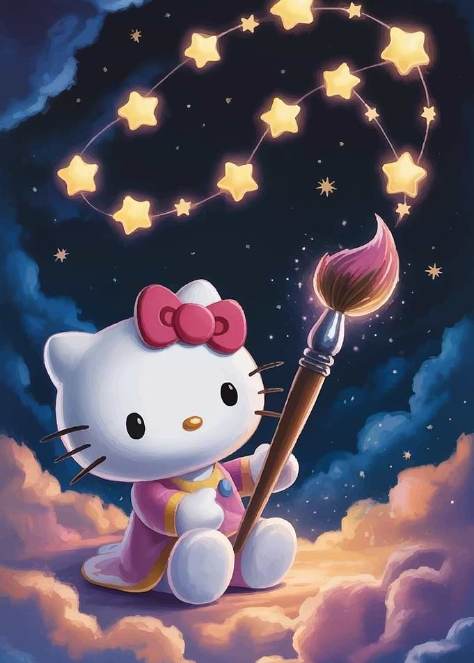 Hello Kitty Paints the Stars
