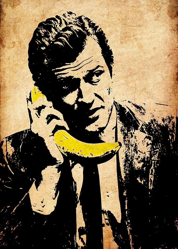 Man on Banana Phone Art
