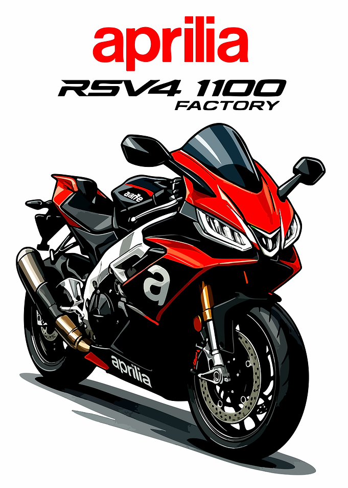 Aprilia RSV4 1100 Factory Motorcycle Illustration