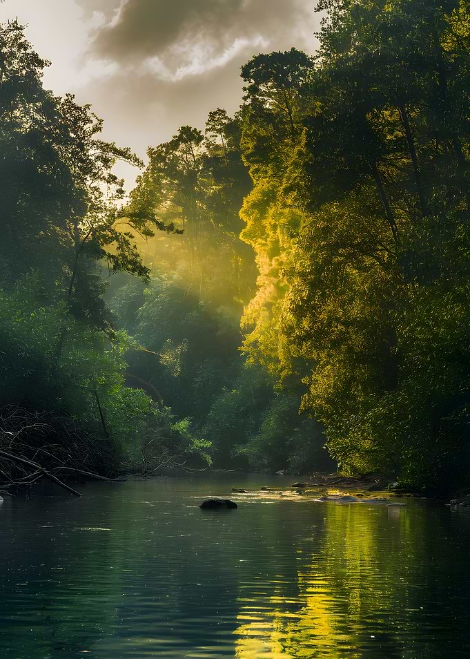 River Through Forest