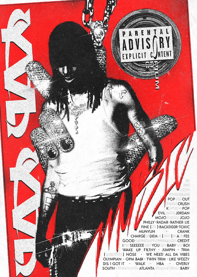Playboi Carti 'MUSIC' Poster - MADE BY ZADY ( ⵐ )