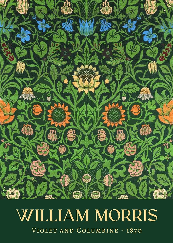William Morris Violet and Columbine - 1870