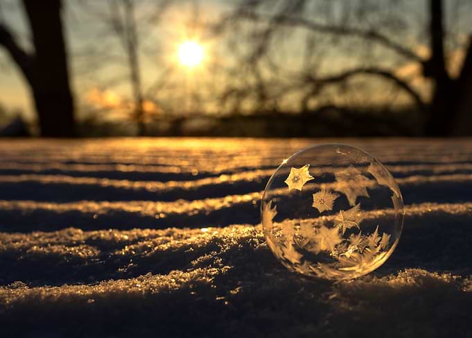 Frozen Bubble at Sunset