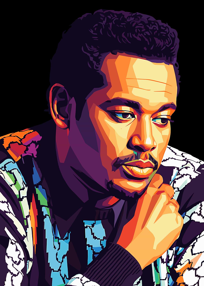 Colorful Portrait of luther vandross