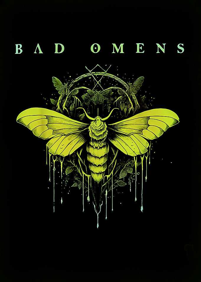 Bad Omens Moth Graphic Art