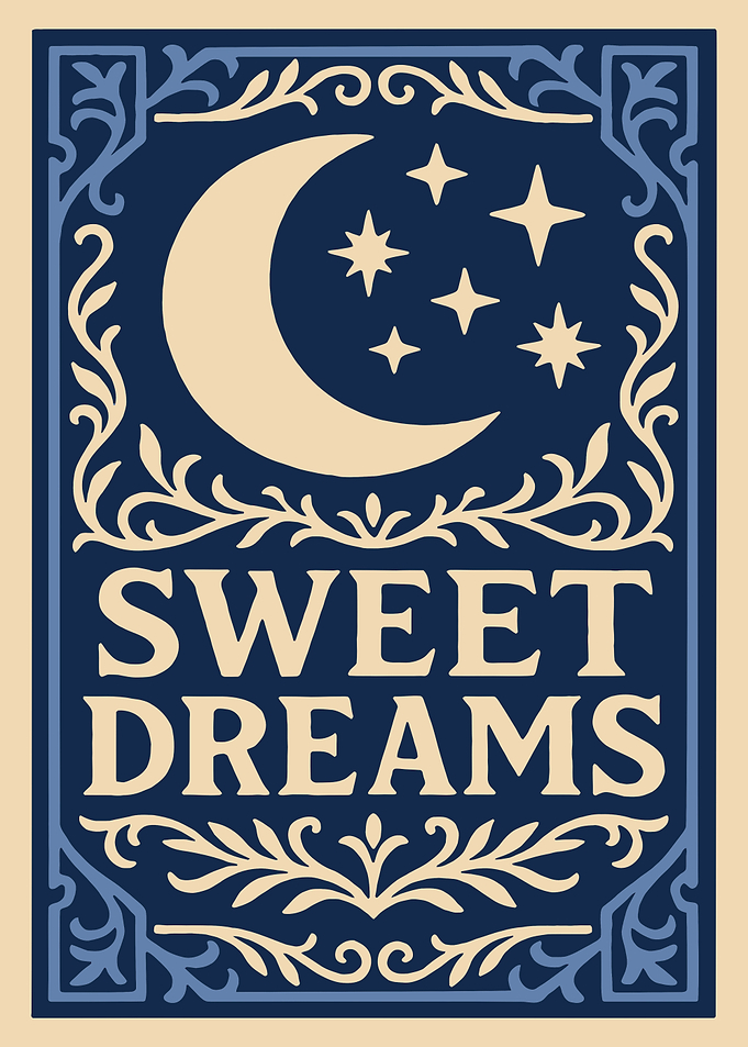 Sweet Dreams Moon and Stars Art